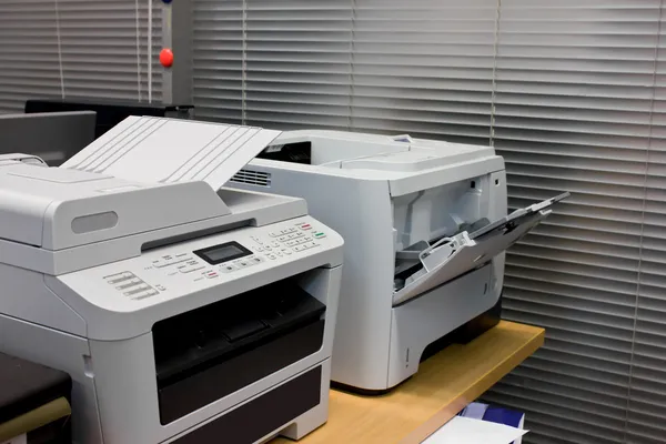 Printer document in office equipment — Stock Photo, Image