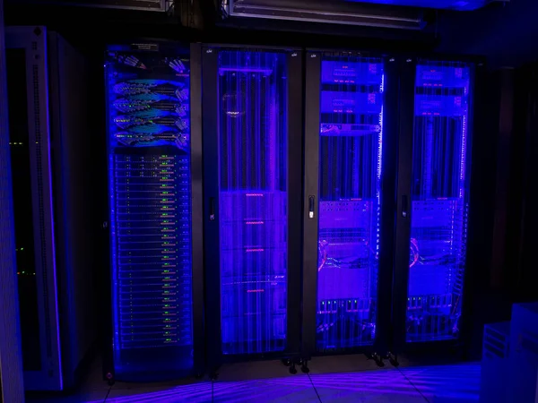 Datové Centrum Serverovny Zálohování Těžba Hosting Mainframe Farma Počítačové Regály — Stock fotografie