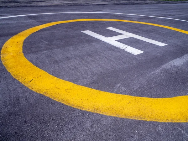 Helicóptero Privado Cantar Área Estacionamento Aeroporto — Fotografia de Stock