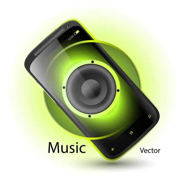 Reproductor de música Smartphone — Vector de stock