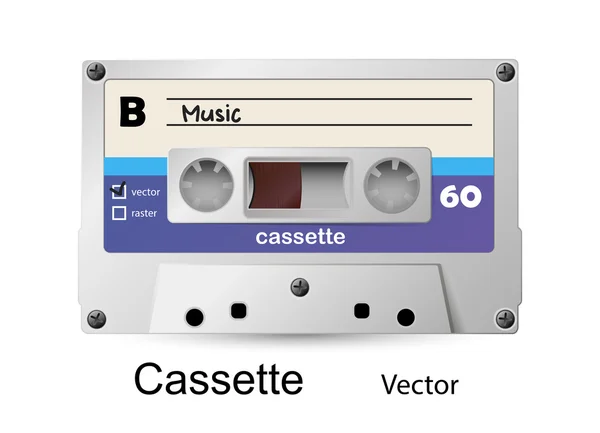Música vetorial cassete — Vetor de Stock