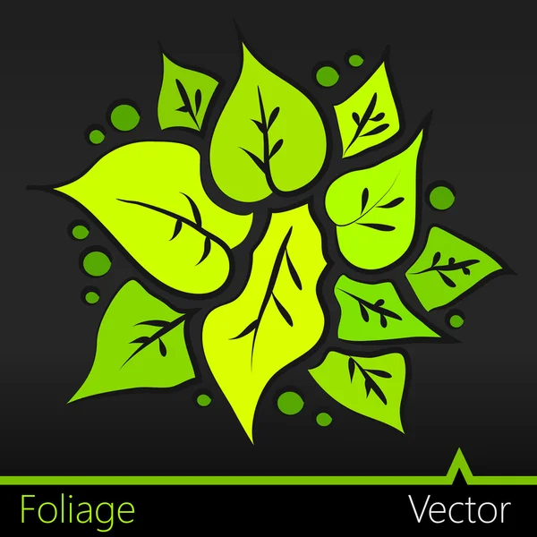 Follaje — Vector de stock