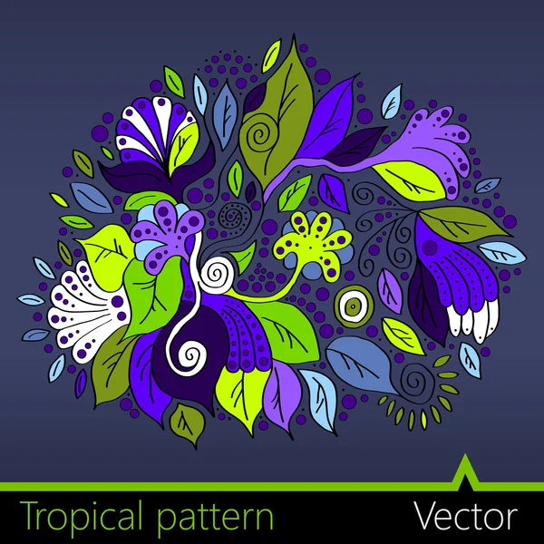 Padrão tropical — Vetor de Stock