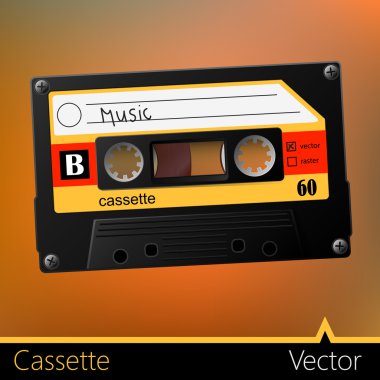 Cassette vector music retro clipart
