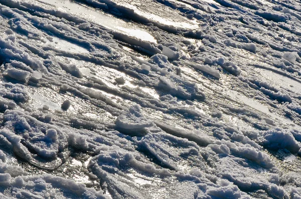 Água congelada - natureza gelo oceano textura — Fotografia de Stock