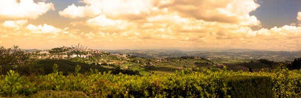View of a Typical Tuscany Landscape in Springtime