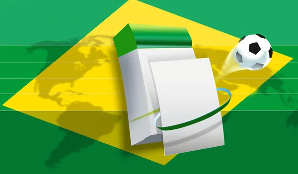 2014 Brazil world soccer championship flag — Stock Photo, Image