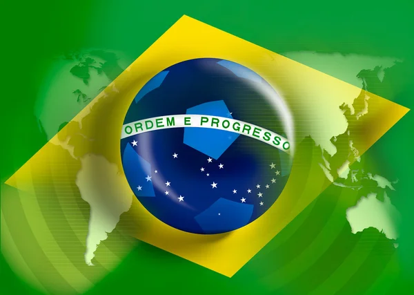 Brazilië vlag wereld spelen full frame Soccer Championship — Stockfoto