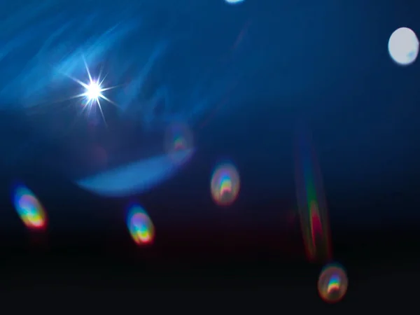 ネオン銀河星雲宇宙惑星夜のフレア抽象的な背景テンプレート — ストック写真