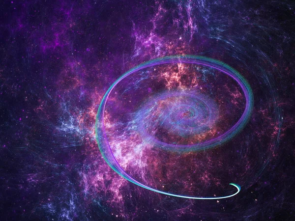 Νέον Γαλαξία Νεφέλωμα Κοσμικό Πλανήτη Φως Νύχτα Φωτοβολίδες Αφηρημένο Πρότυπο — Φωτογραφία Αρχείου