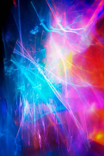 抽象的なネオンカラフルなデジタルぼやけたリークブルーピンクイエローライラック宇宙黄金の塵の要素フレアぼやけたアート現代的なテンプレートの背景 — ストック写真