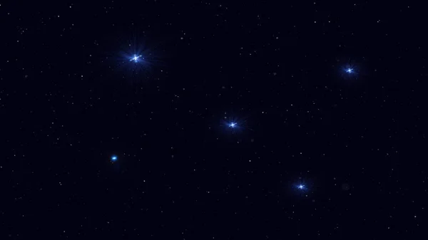 Noche Azul Oscuro Cielo Estrellado Destellos Estrellas Universo Cósmico Skyscape — Foto de Stock