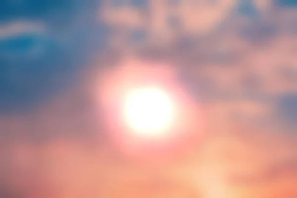 Defocus Roze Blauw Oranje Zonsondergang Hemel Pastel Natuur Achtergrond Template — Stockfoto