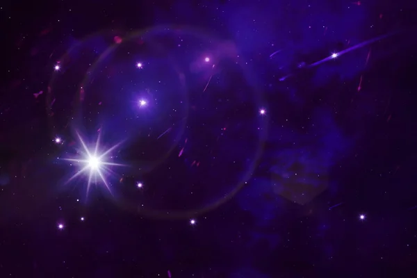 Nuit Étoilé Univers Ciel Nébuleuse Cosmique Lumière Fusées Éclairantes Skyscape — Photo