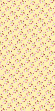 Renkli çiçek desenli arkaplan şablonu 