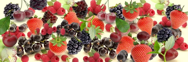 grape strawberry and blackberry on yellow background banner fruits and berry  vitamines healhy food vegan banner