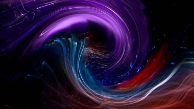 soyut neon eflatun pembe mavi mavi ışık dalgası çiçekli hanım evladı dijital işaret fişeği sanat şablonu ağı