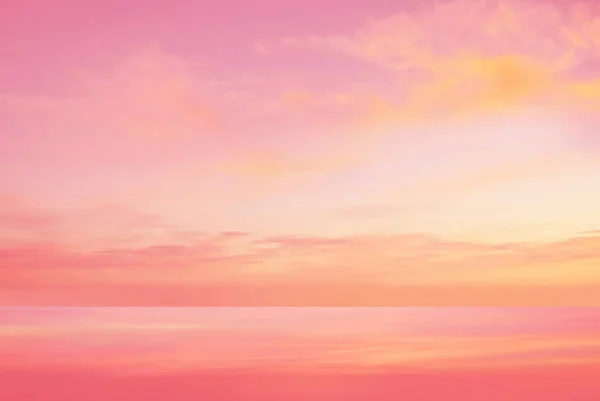 Pink Yellow Pastel Sky Clouds Sunset Morning Nature Landscape Pink — Stock Photo, Image