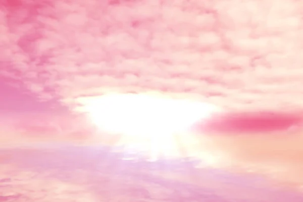 Růžová Žlutá Pastelová Obloha Mraky Západ Slunce Ráno Příroda Krajina — Stock fotografie