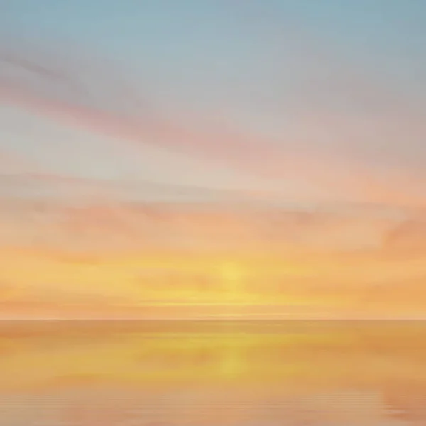 Summer Light Gold Orange Pink Sunset Dramatic Cloudy Blue Sky — Stock Photo, Image