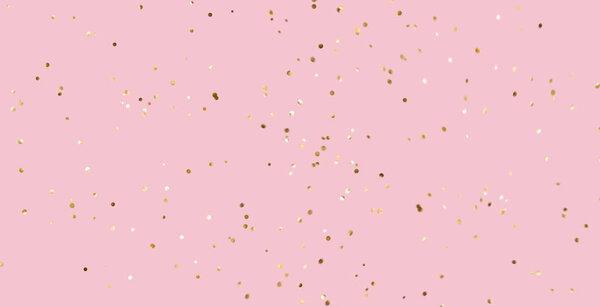 Valentine Women Wedding Day greetings pink background gold festive confetti holiday template copy space banner greetings