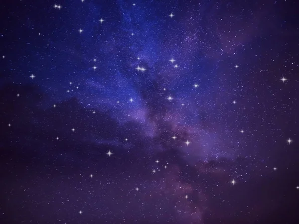 Sky Starry Night Space Bright Star Cosmic Nebula Milky Way — Fotografia de Stock