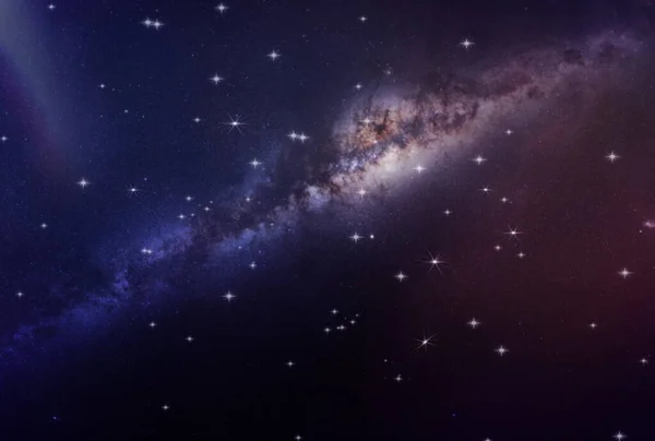 Sky Starry Night Space Bright Star Cosmic Nebula Milky Way — Stock fotografie