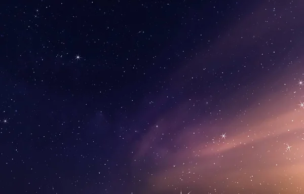 Night Starry Sky Comet Dust Nebula Star Fall Wind Blue — Stockfoto