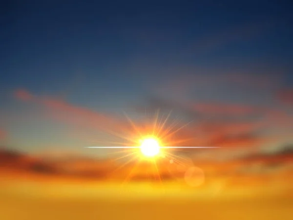 Orange Sonnenuntergang Und Sonnenlicht Hintergrund Banner Vorlage — Stockfoto