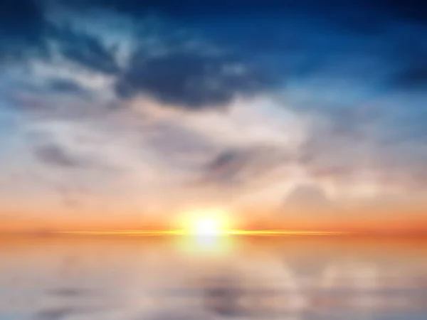 Arancio Tramonto Sole Luce Nuvoloso Drammatico Blu Cielo Oro Natura — Foto Stock