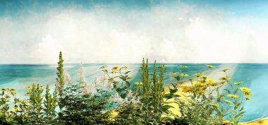  Monet 'in doğa manzarası izlenimciliği sanat tablosu 