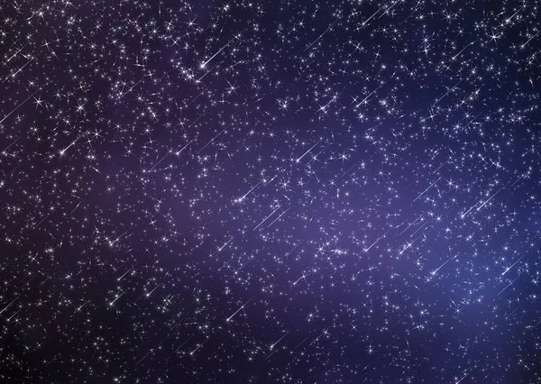 Stjärnklar Natthimmel Nebulosa Planet Facklor Stjärnfall Kosmiska Universum Ljusmall Bakgrund — Stockfoto