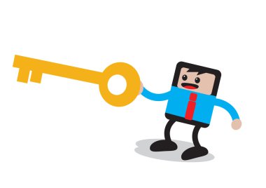 işadamı çizgi film karakteri