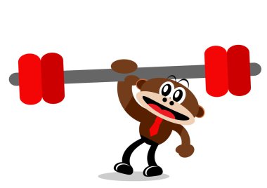 karikatür monkey business temalardaki