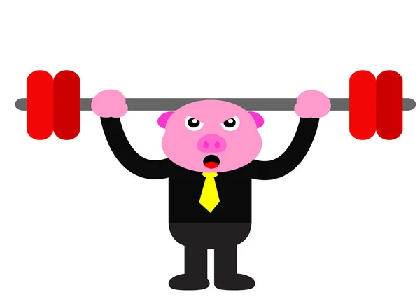 Piggy in zakelijke activiteiten — Stockvector