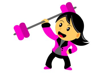 Chibi kadın karikatür karakter