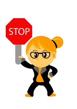 Chibi kadın karikatür karakter