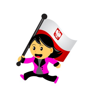 çizgi film kadın getirmek bayrağı