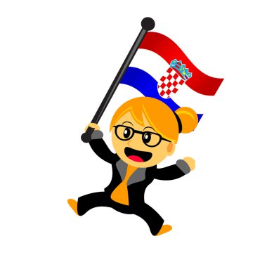 çizgi film kadın getirmek bayrağı