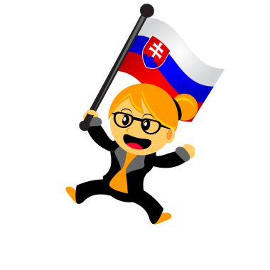 çizgi film kadın getirmek bayrağı