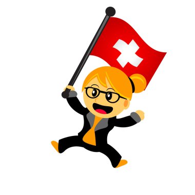 çizgi film kadın getirmek bayrağı