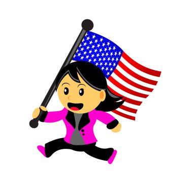 çizgi film kadın getirmek bayrağı