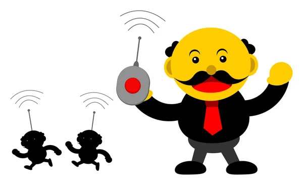 Illustration vectoriel graphique personnage de dessin animé de l'homme d'affaires — Image vectorielle