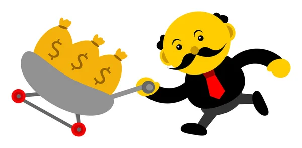 Illustration vector graphic cartoon character of businessman — Stock Vector