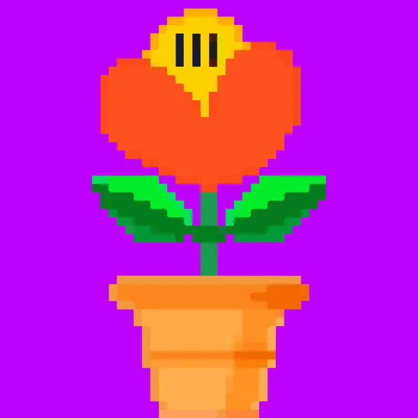 Flower Pot Pixel Art Creating Your Own Garden Vector Illustration — Stockvektor