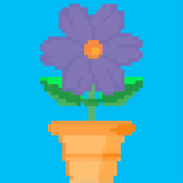 Flower Pot Pixel Art Creating Your Own Garden Vector Illustration — Vetor de Stock