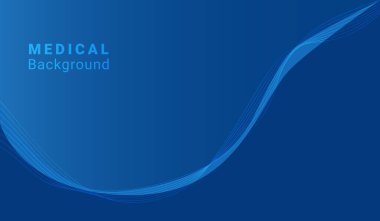 inscription medical background on a blue abstract background. Vector illustration