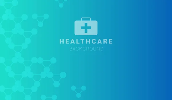 Inscription Healthcare Background First Aid Kit Abstract Background Elements Resembling — Stockvektor
