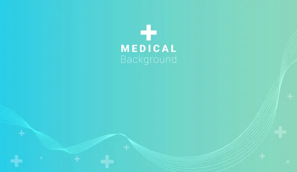 Medical Background Inscription Medical Cross Abstract Background Waves Crosses Vector — 스톡 벡터