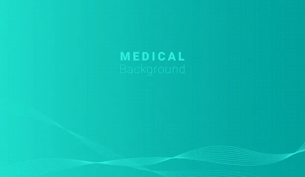 Inscription Medical Background Green Abstract Background Waves Vector Illustration — Stockový vektor